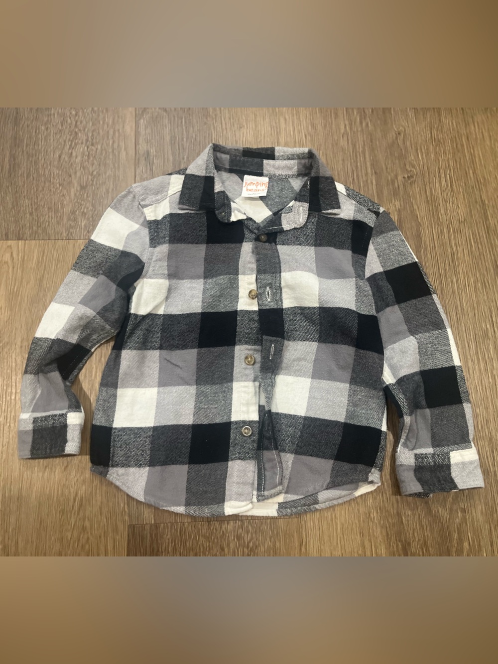 jumping beans Plaid Button-Down Flannel Shirt